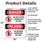 Signmission Do Not Enter Chemicals In Use Bilingual Danger Sign, Aluminum, 10in W x 14in L, 2PK OS-2PACK-DS-A-1014-VS-1145 - alternate 6